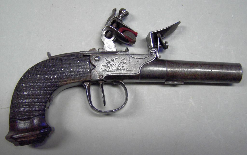 Frankreich, Boxlock-Taschenpistole um 1810 mit abschraubbarem Lauf